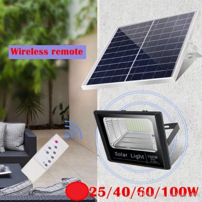LED Соларен рефлектор со панел 25W/40W/60W/100W