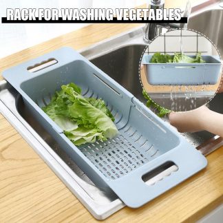Приспособлива корпа за миење овошје и зеленчук над садопер