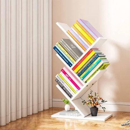 Полица за книги Tree - бела - Image 3