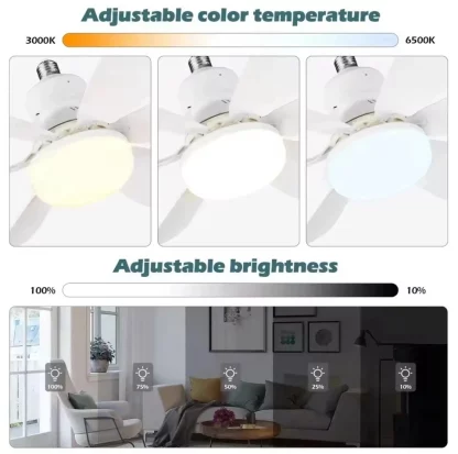 Тавански вентилатор со LED светла + далечинскo - Image 8
