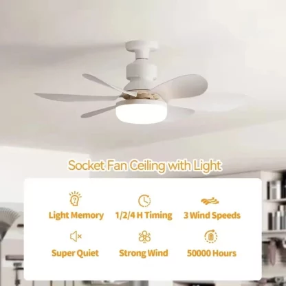Тавански вентилатор со LED светла + далечинскo - Image 9